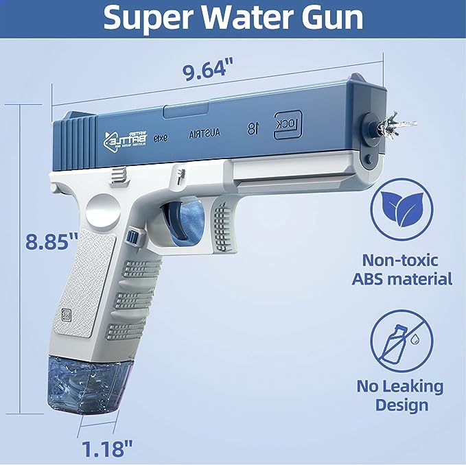 Electric Water Gun, Automatic Water Gun, 58CC 434CC Large Capacity, Range Up To 32 Feet, Summer Water Gun Toys