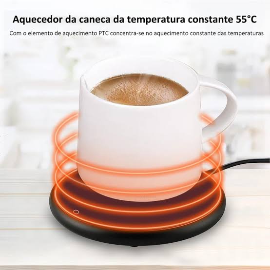 Aquecedor de copo e canecas USB perfeito para aquecer seu café