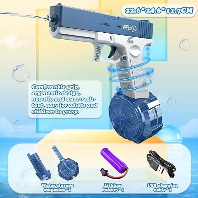 Electric Water Gun, Automatic Water Gun, 58CC 434CC Large Capacity, Range Up To 32 Feet, Summer Water Gun Toys